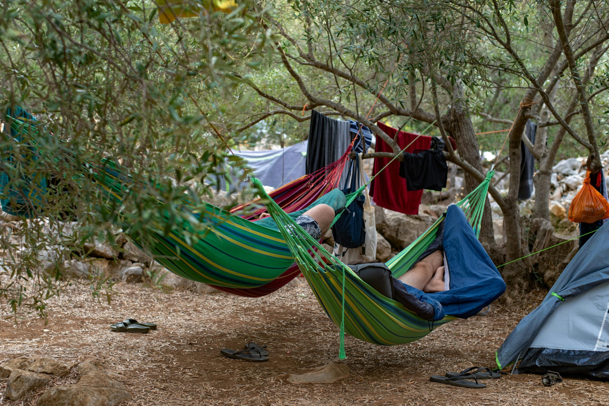 Tech-free resting zone in nature